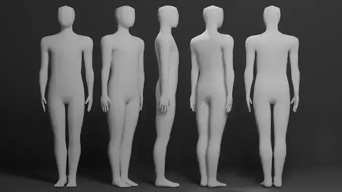 Basemesh Male Female 3D model