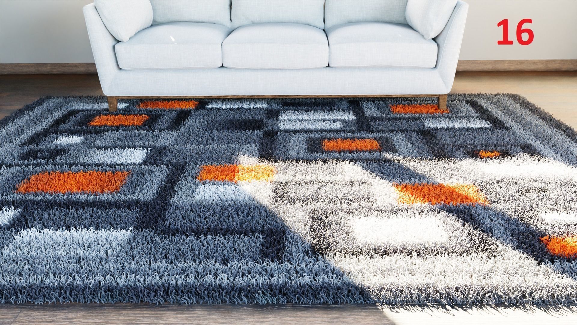 Carpet colection - 20pcs 3D model_16