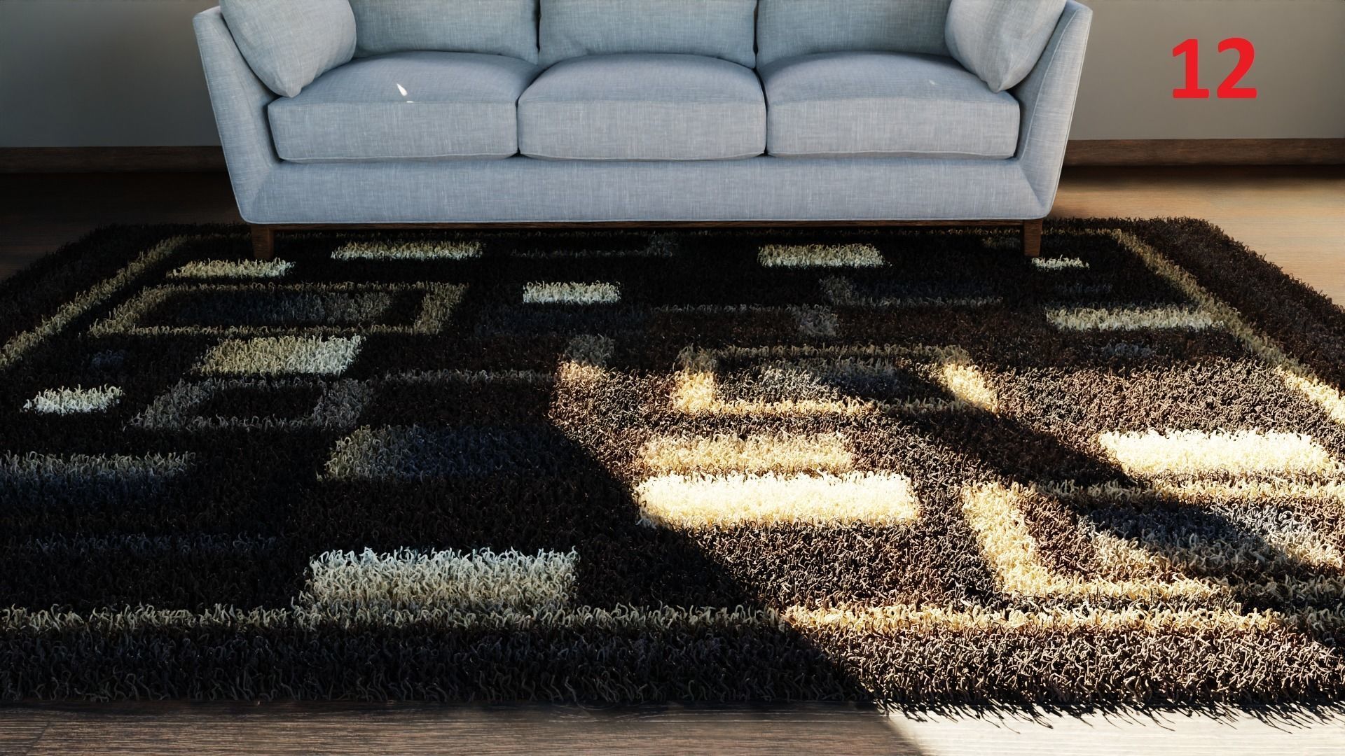 Carpet colection - 20pcs 3D model_12