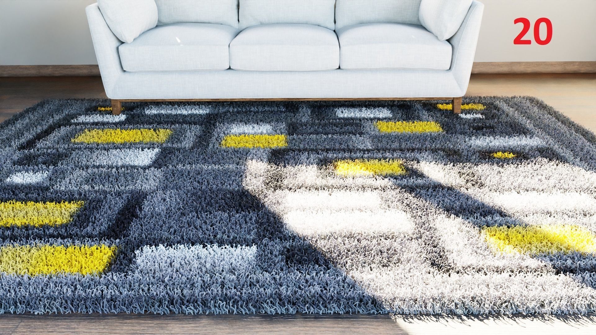 Carpet colection - 20pcs 3D model_20