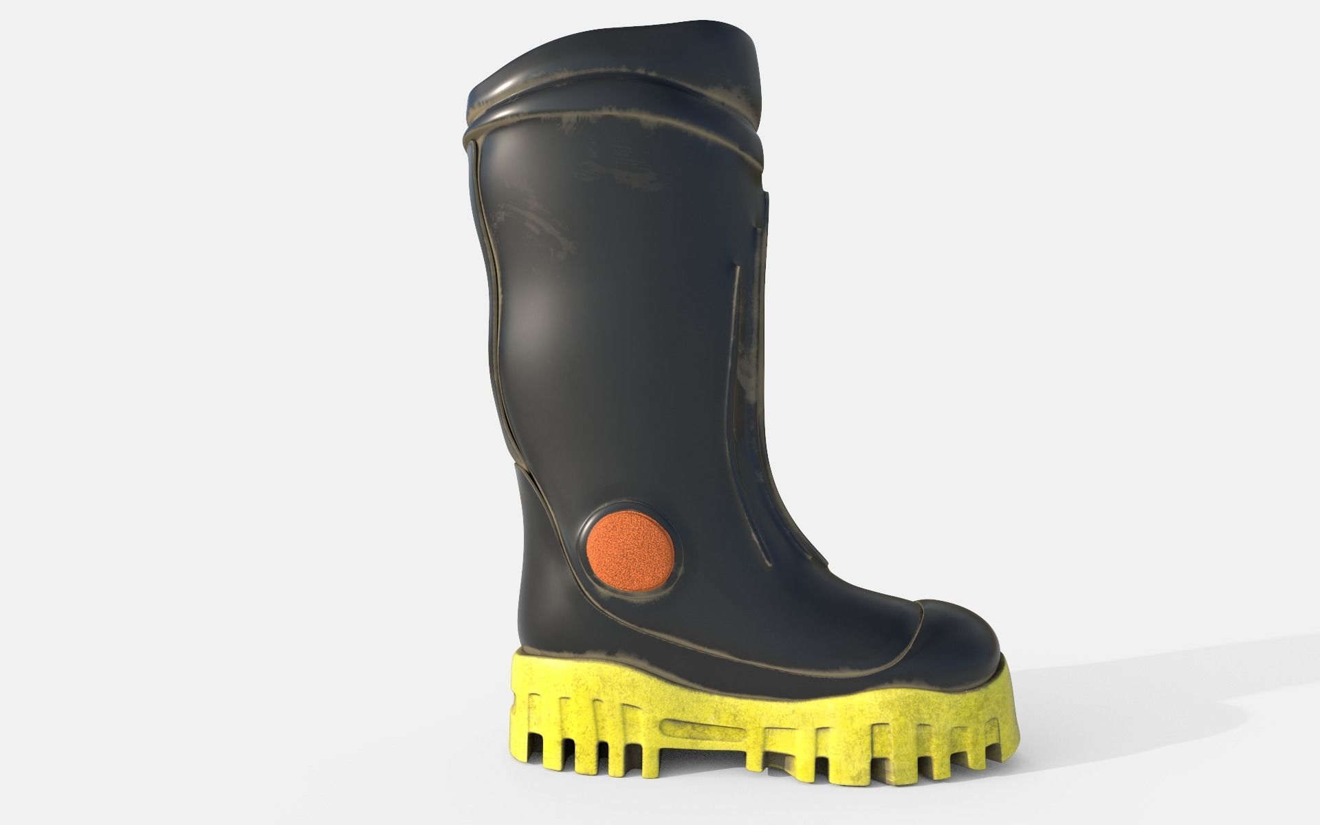 Gumboots-Worker Boots Low-poly 3D model_7