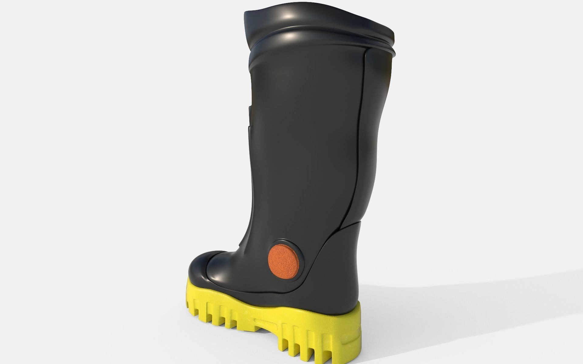 Gumboots-Worker Boots Low-poly 3D model_11