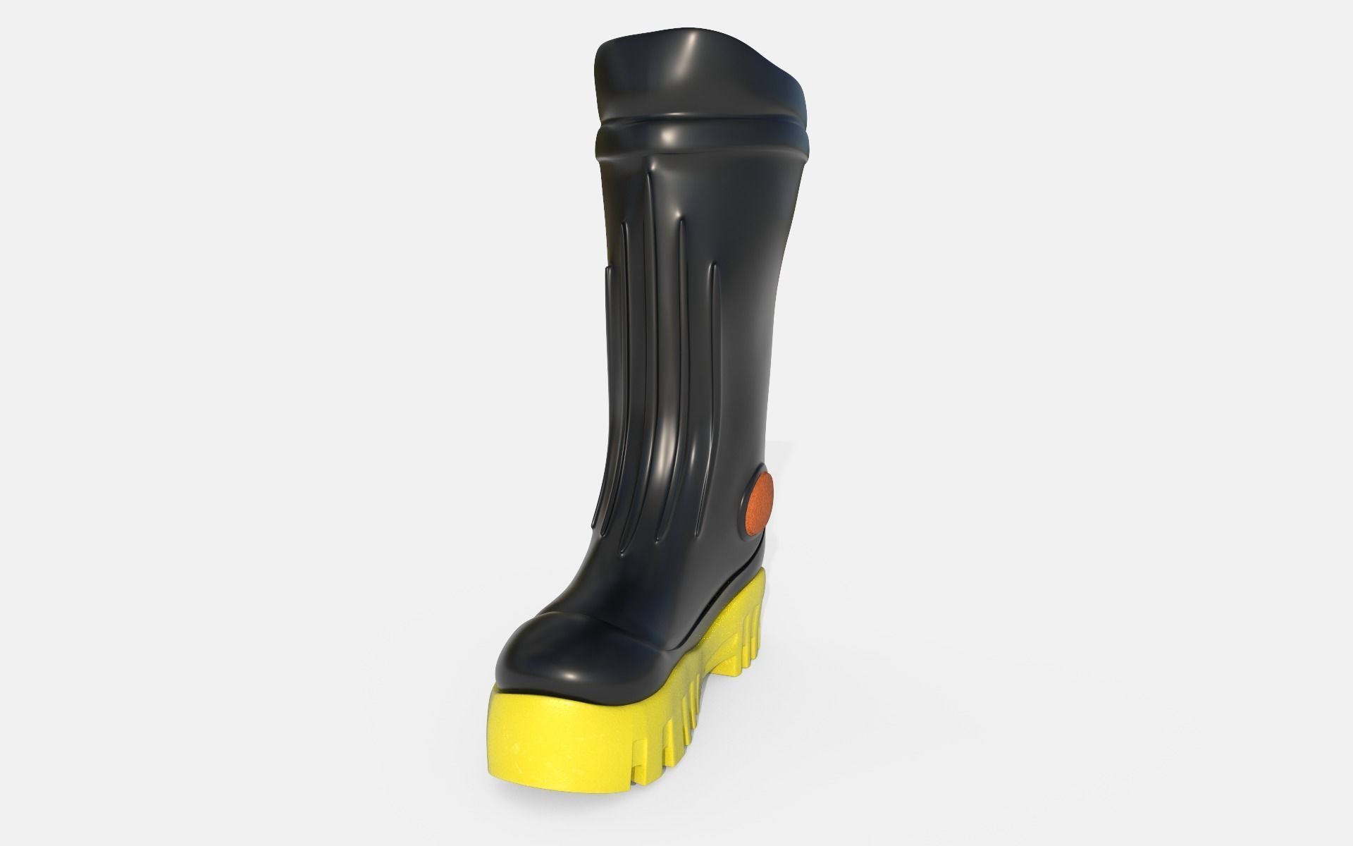 Gumboots-Worker Boots Low-poly 3D model_14