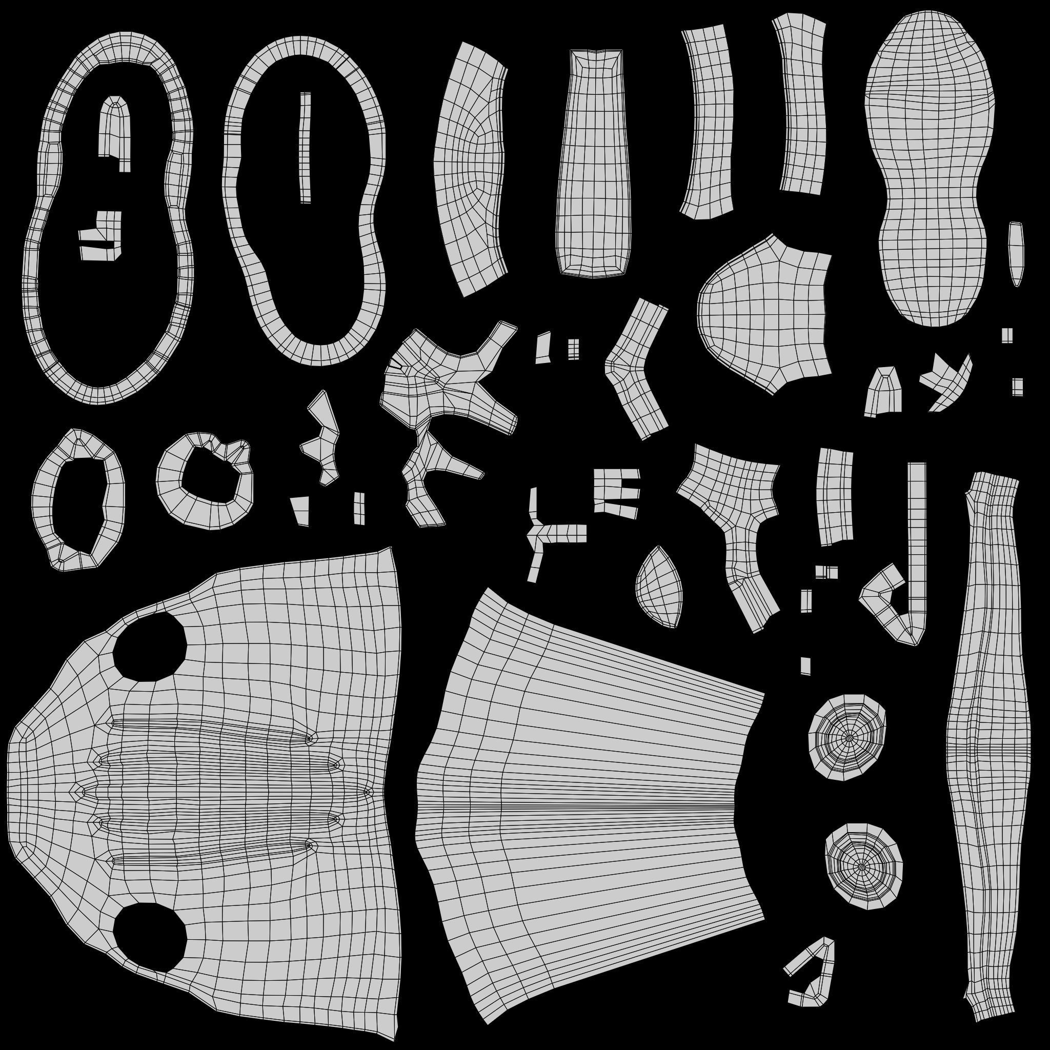 Gumboots-Worker Boots Low-poly 3D model_19