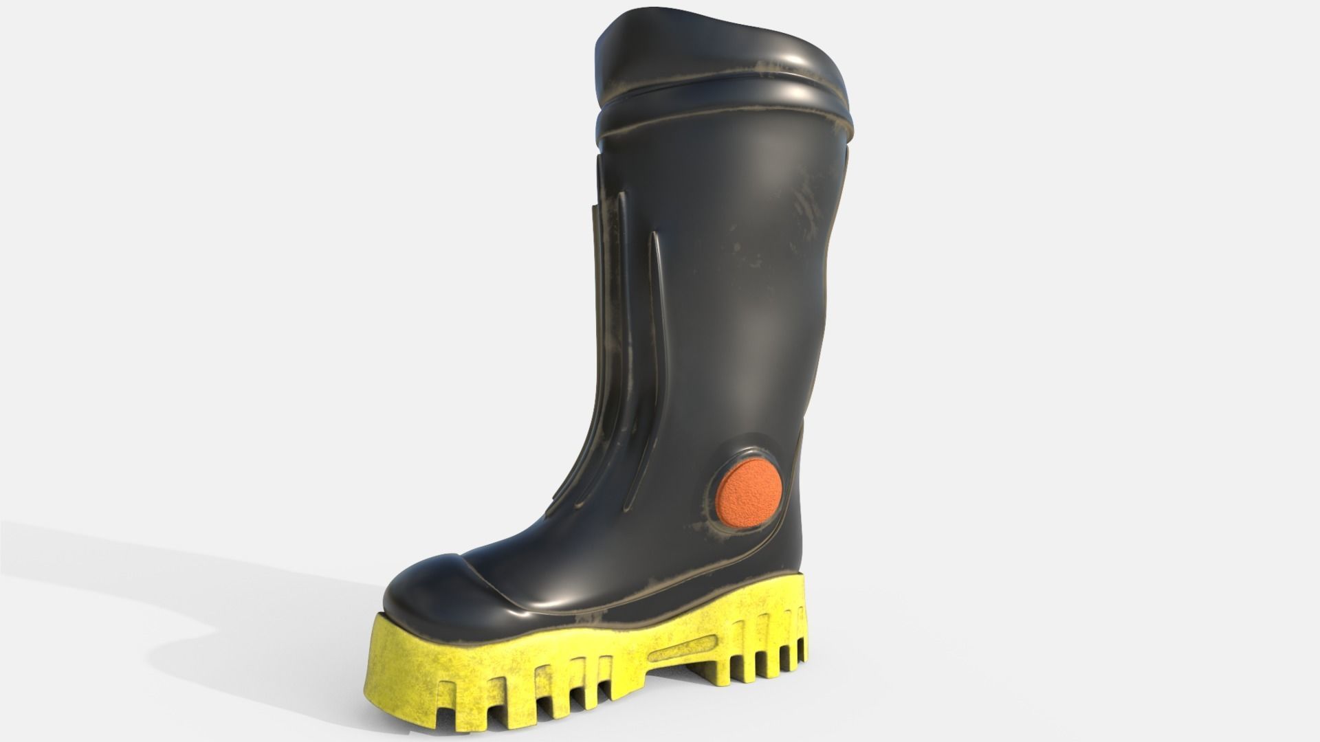 Gumboots-Worker Boots Low-poly 3D model_10