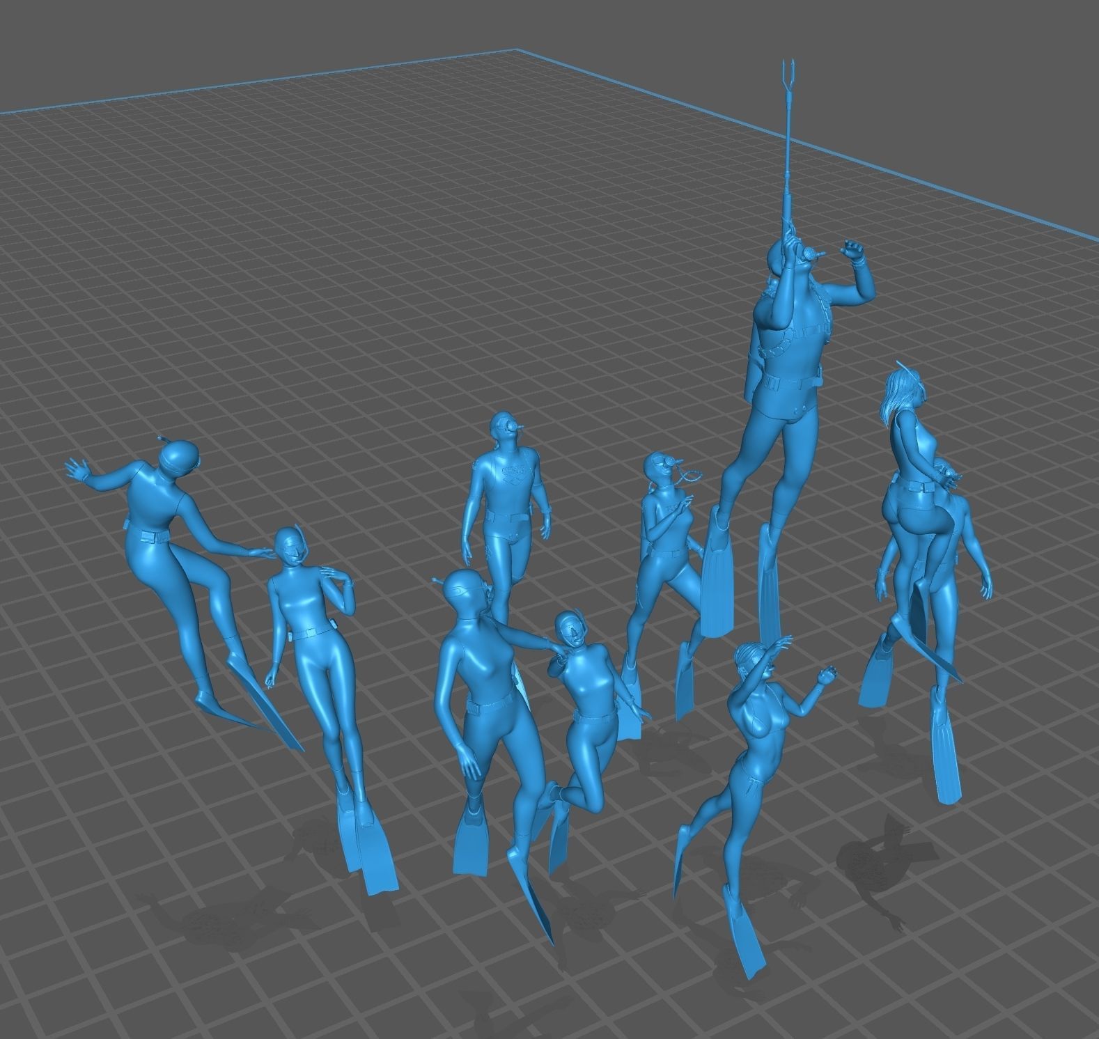 scuba diorama 3D print model_3