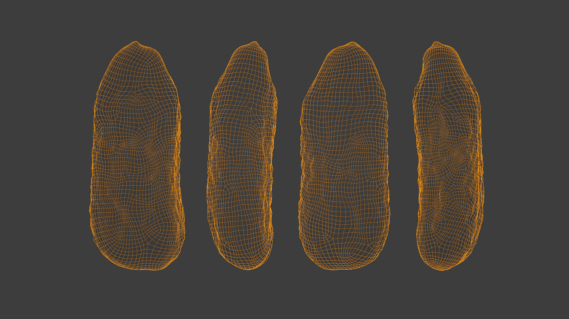 Cucumbers scanned models Low-poly 3D model_11