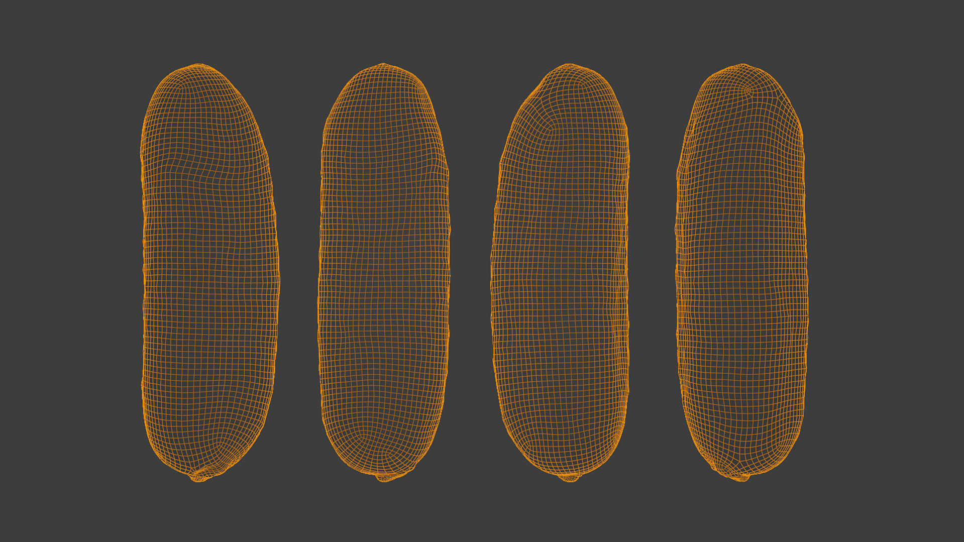 Cucumbers scanned models Low-poly 3D model_13