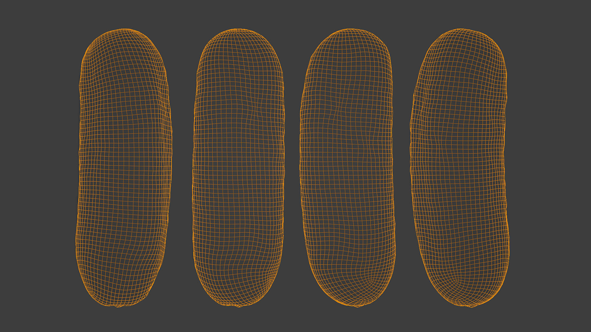 Cucumbers scanned models Low-poly 3D model_7