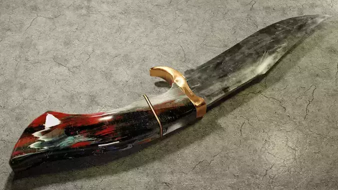 Damascus Bowie Knife