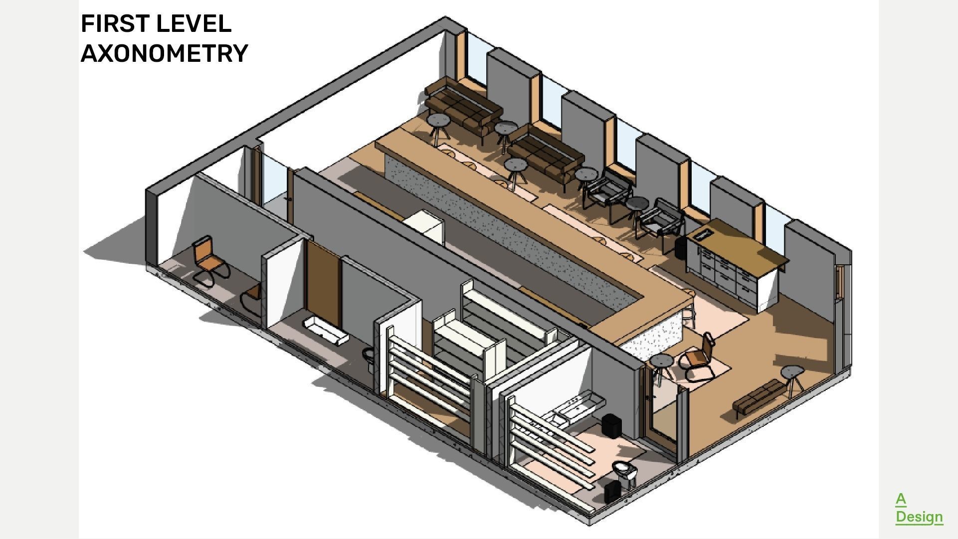 Coffee shop - Revit 3D model_2