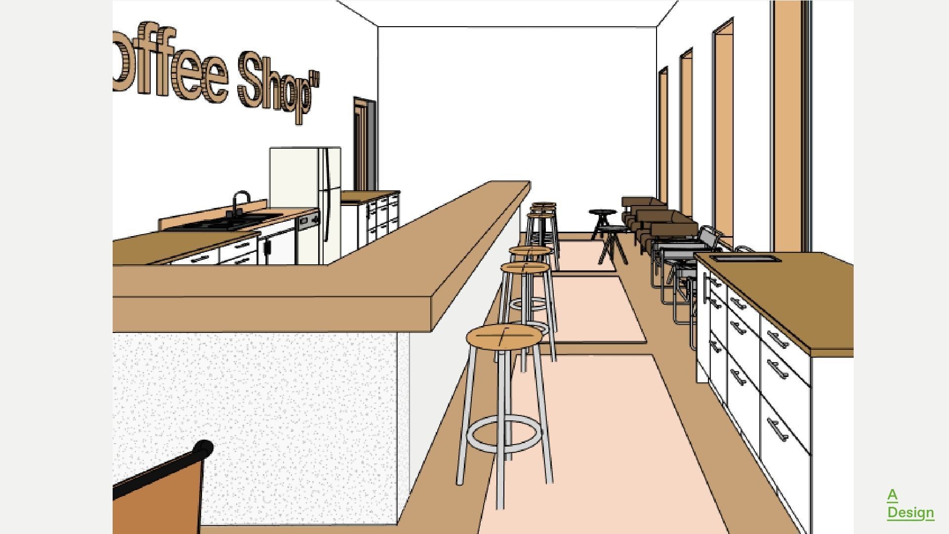 Coffee shop - Revit 3D model_7