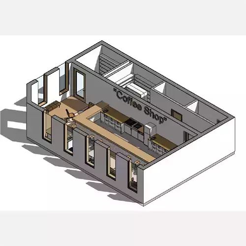 Coffee shop - Revit 3D model