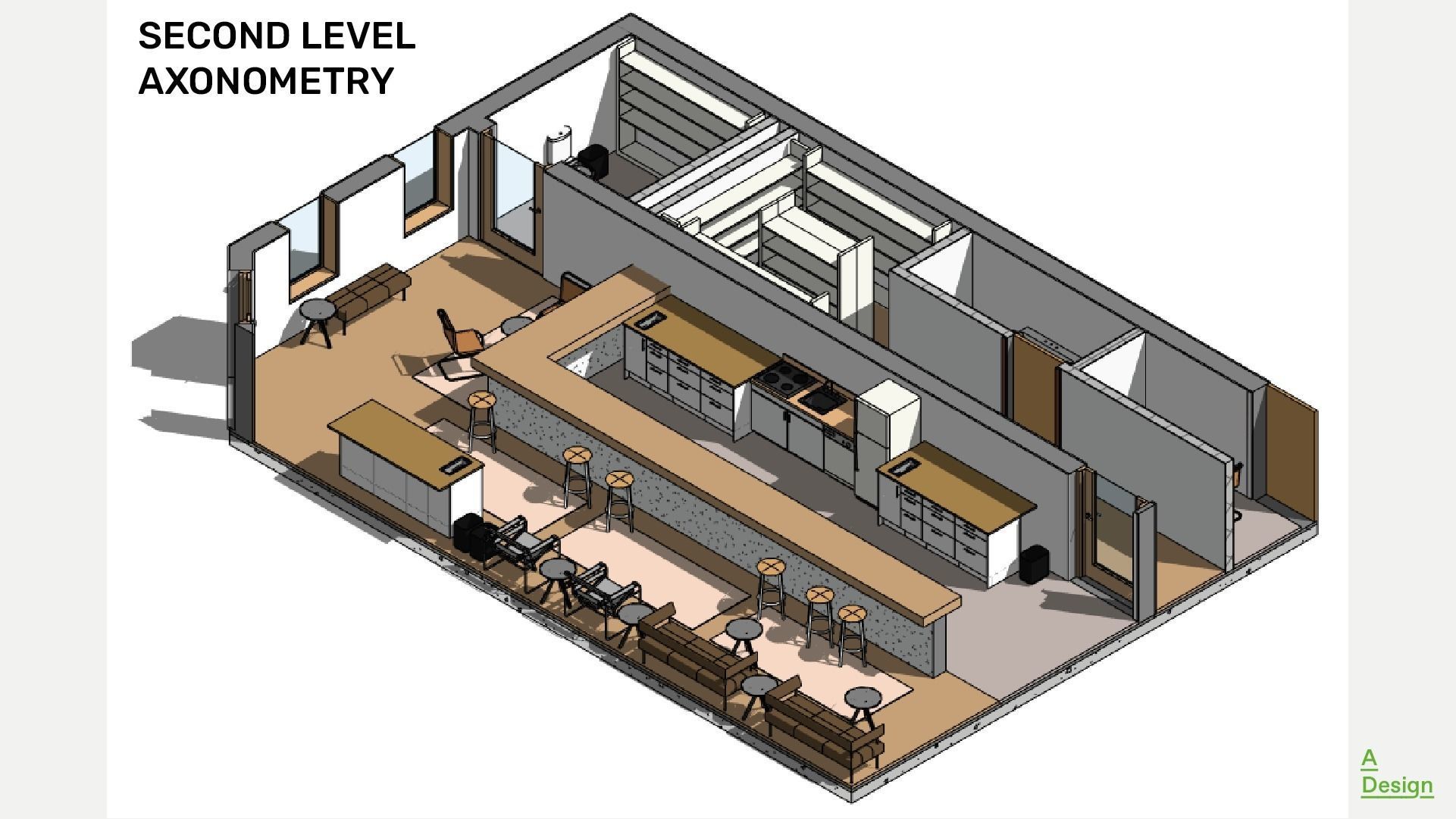 Coffee shop - Revit 3D model_3