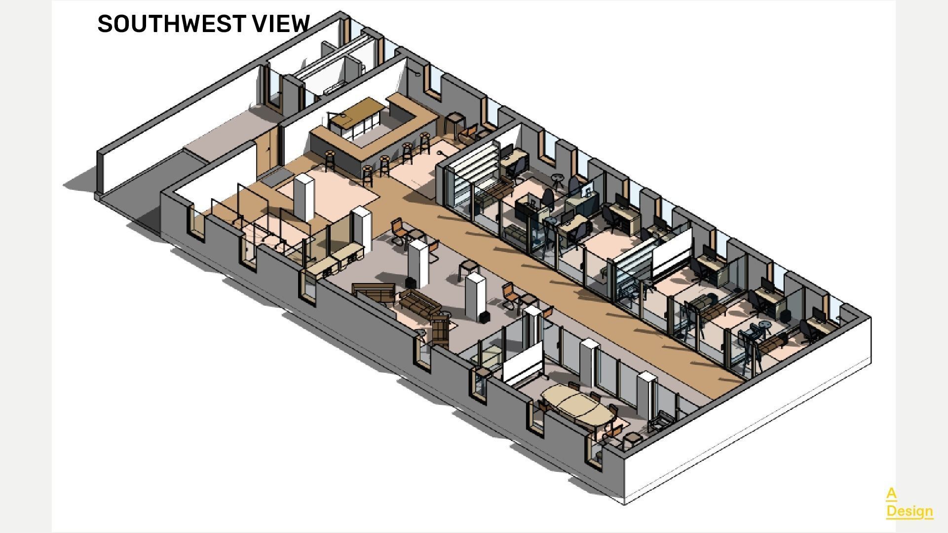 Coworking - Revit 3D model_1