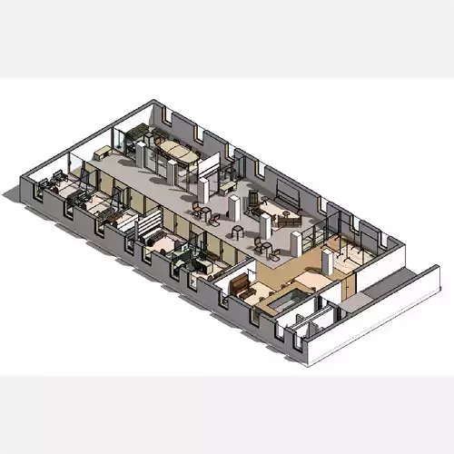 Coworking - Revit 3D model