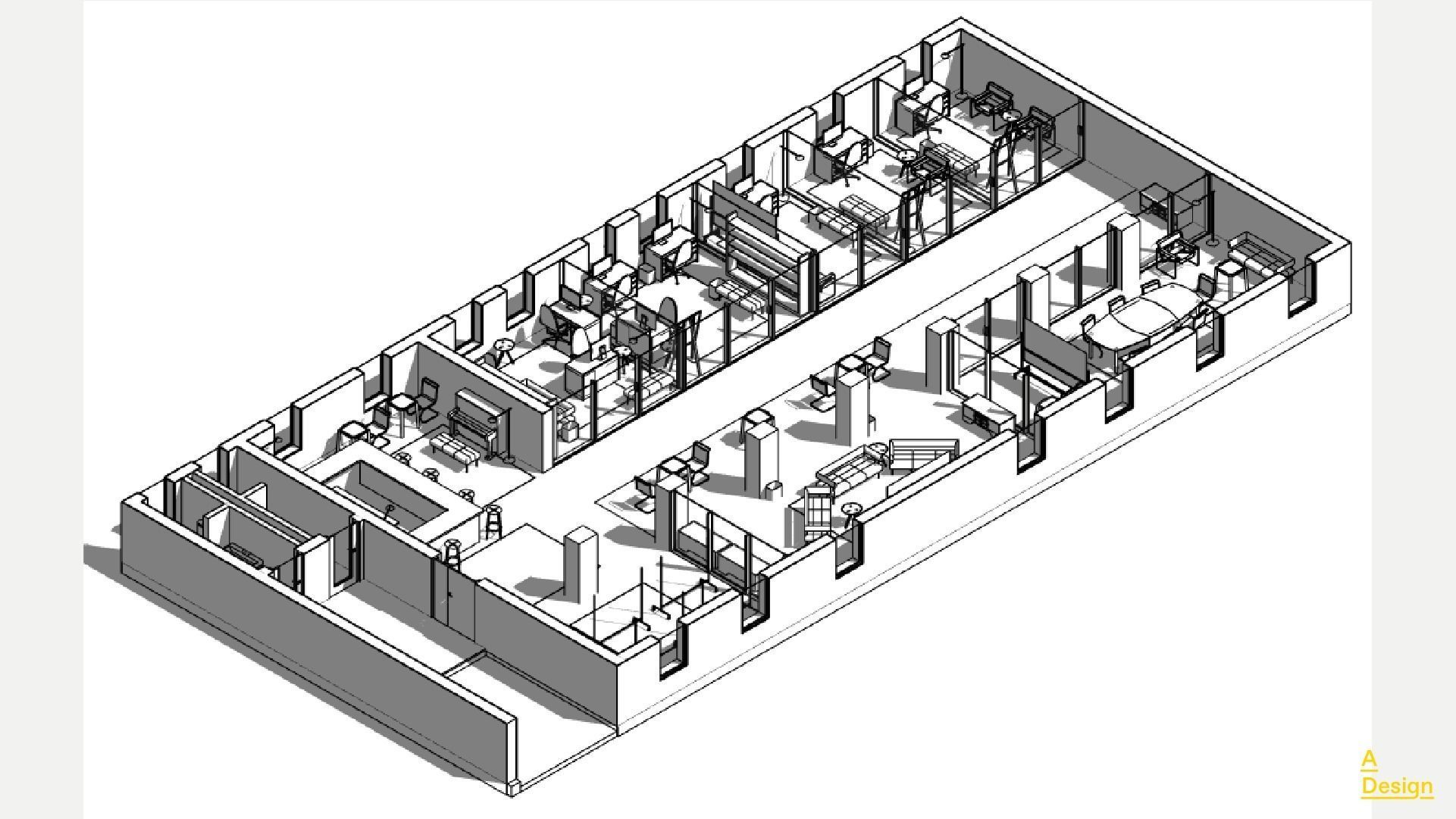 Coworking - Revit 3D model_8