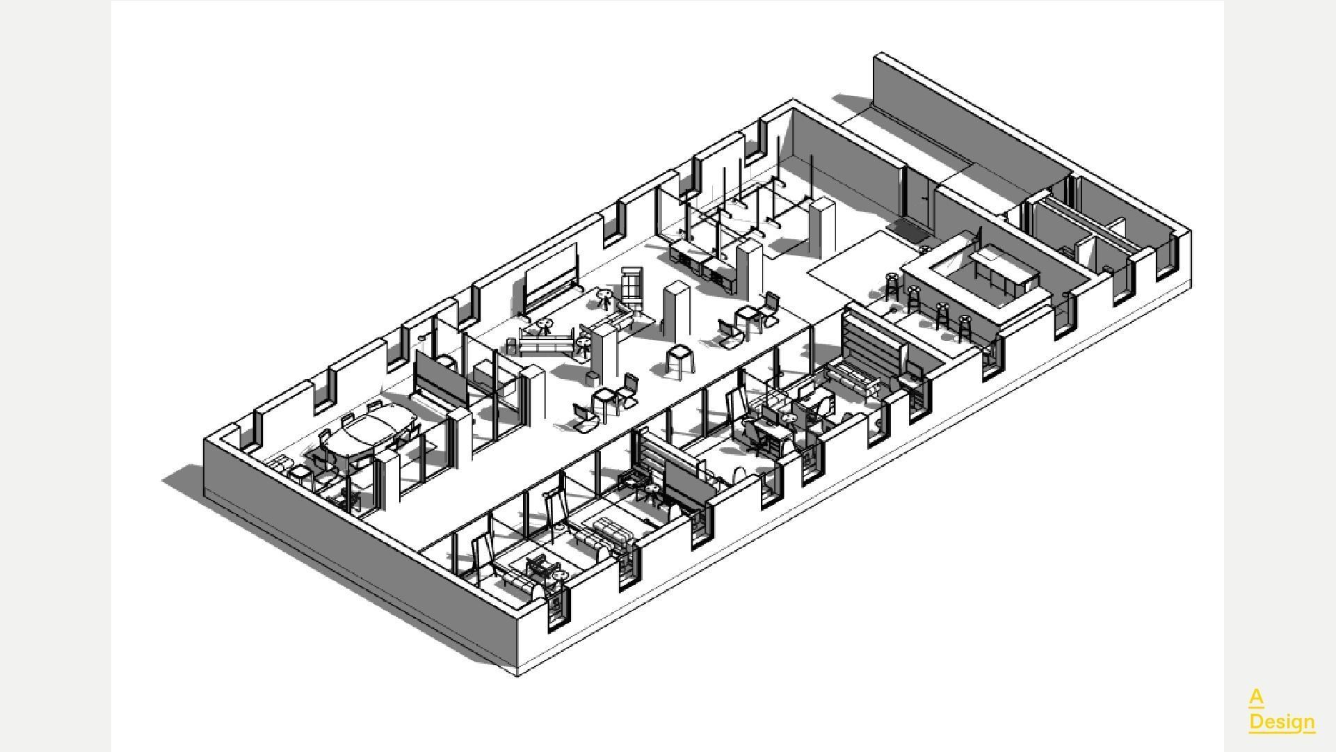 Coworking - Revit 3D model_9