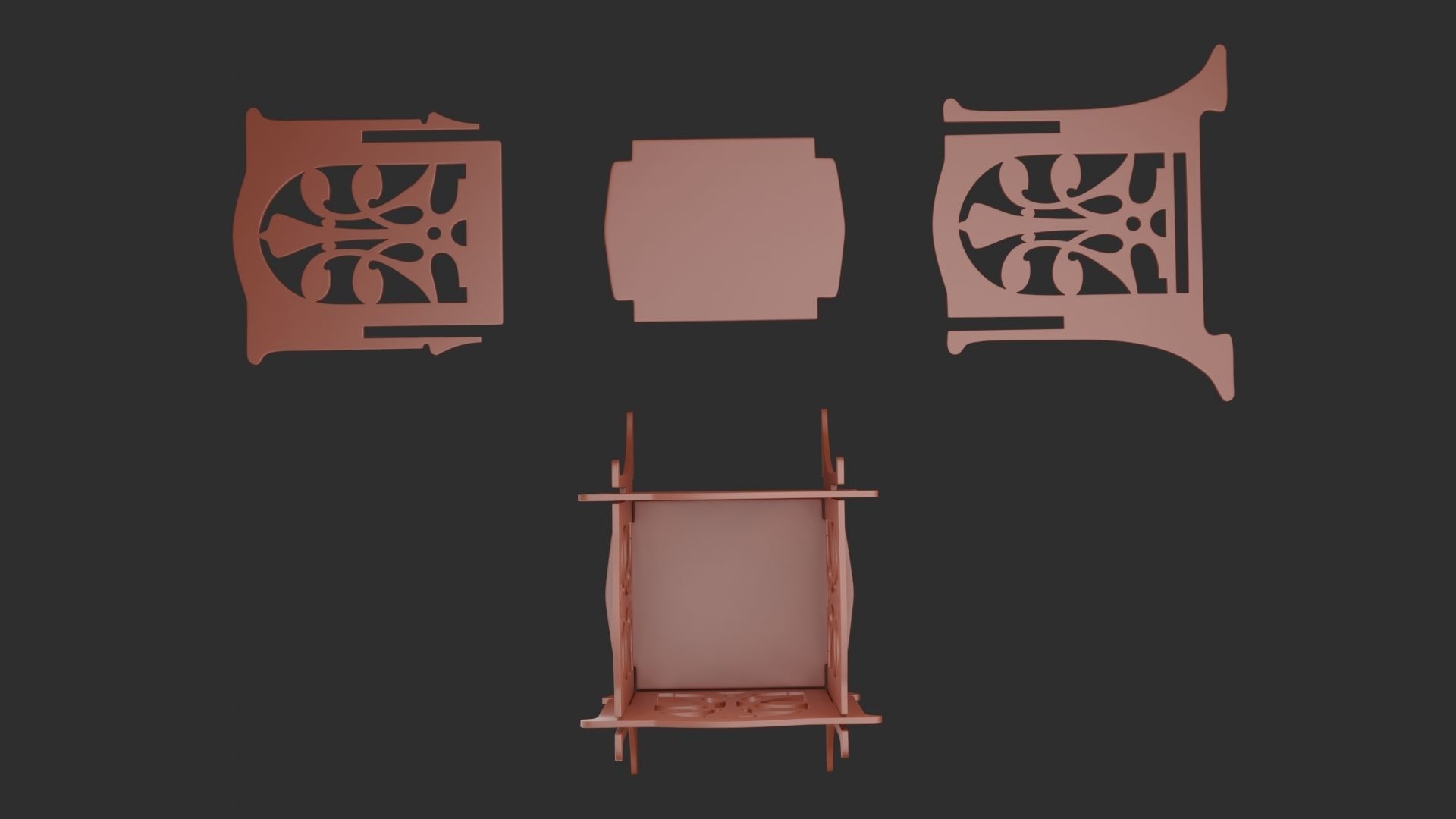 Puzzle - Open Wooden Crate Box 3D print model_5