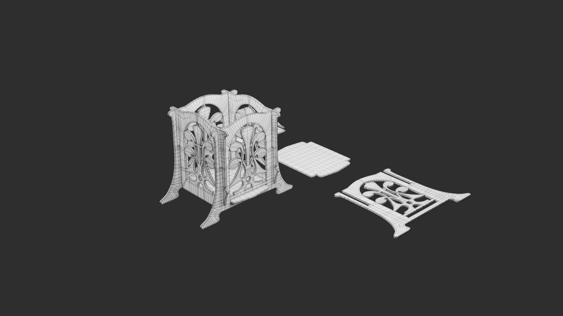Puzzle - Open Wooden Crate Box 3D print model_6