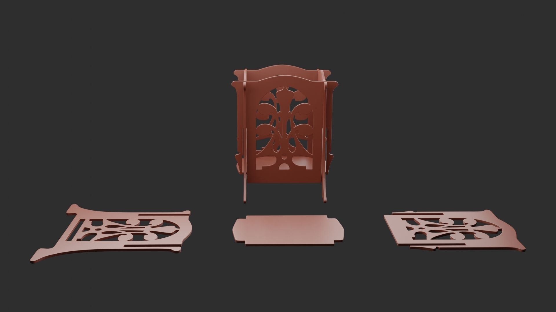 Puzzle - Open Wooden Crate Box 3D print model_4