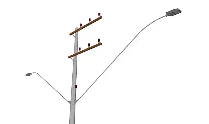 Concrete Lamp Post - Light Pole - Light Post - Street Light 29