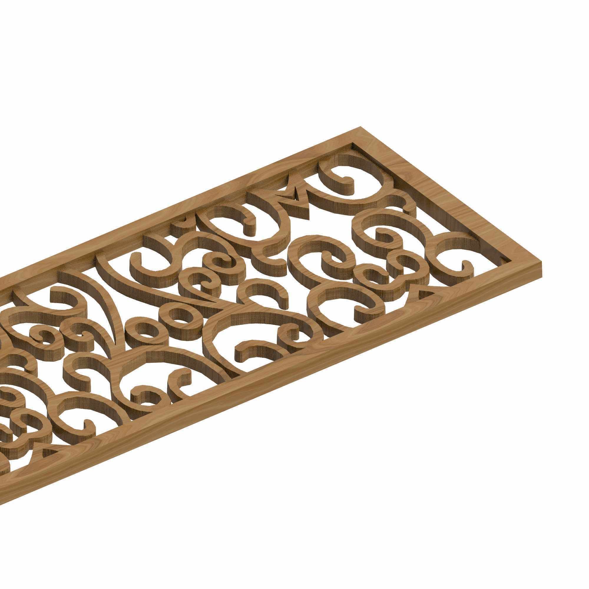 Decorative panel STL 3D model_2