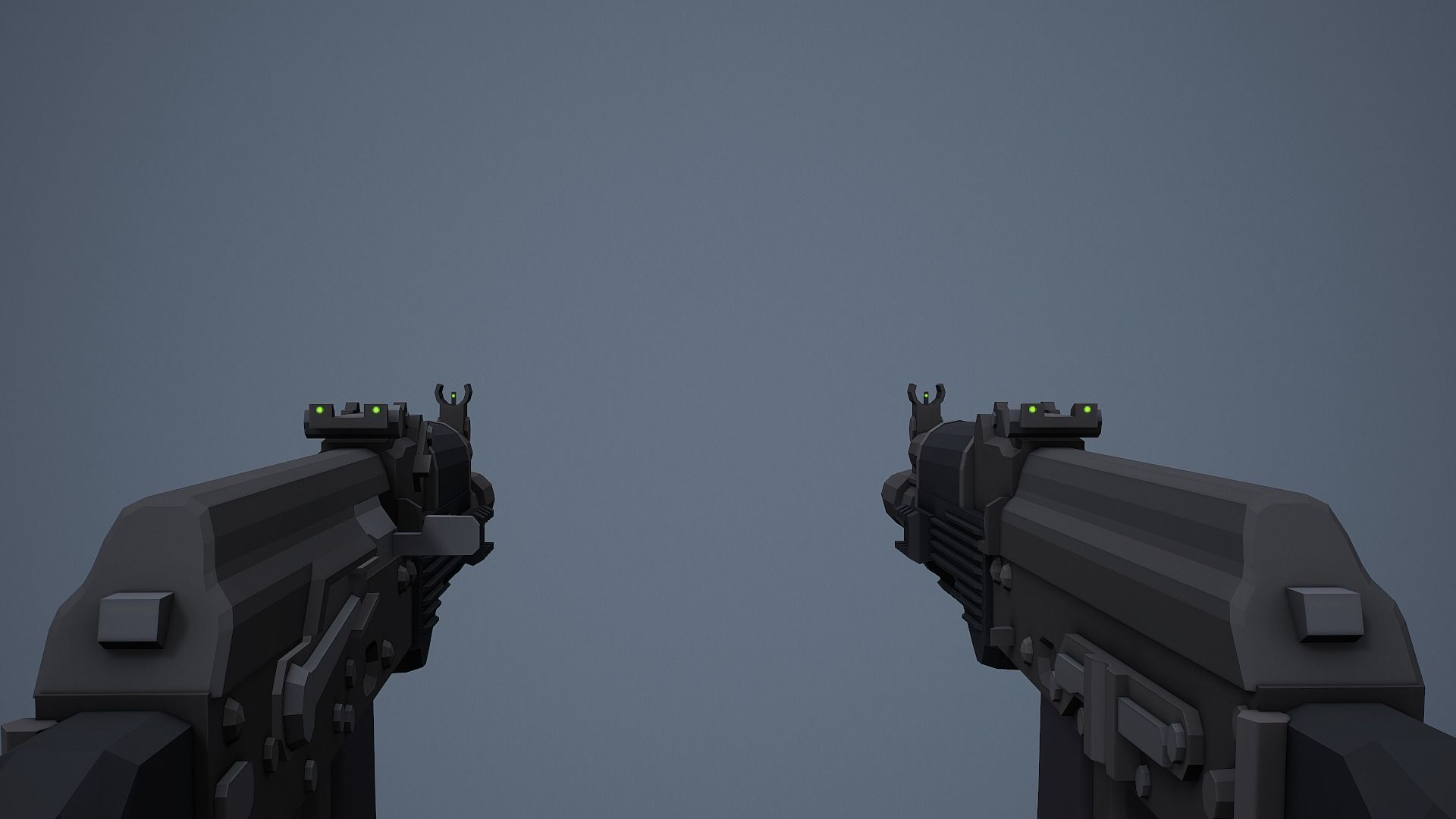 Stylized AK-102 Low Poly Game Ready Low-poly 3D model_9