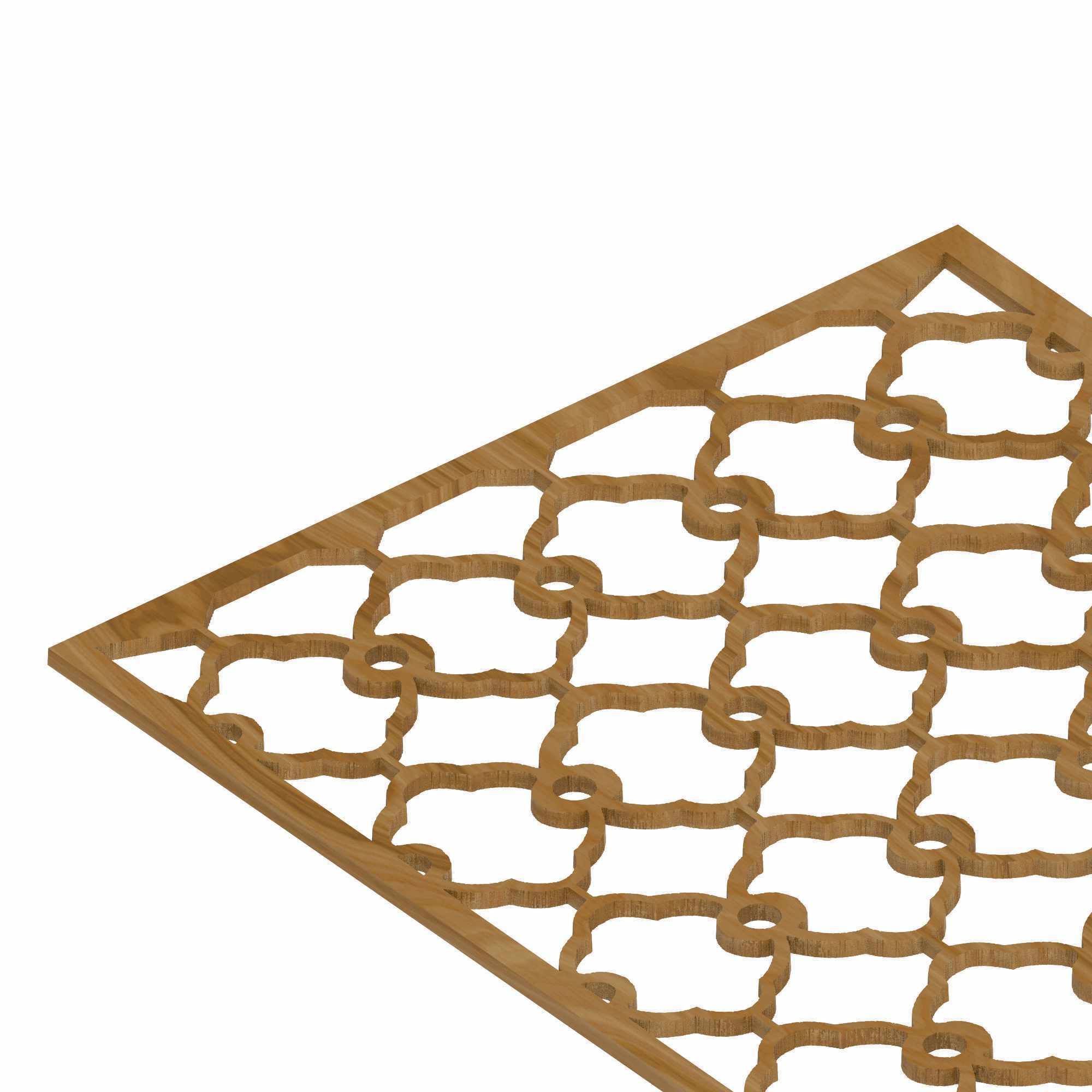 Decorative panel STL 3D model_1