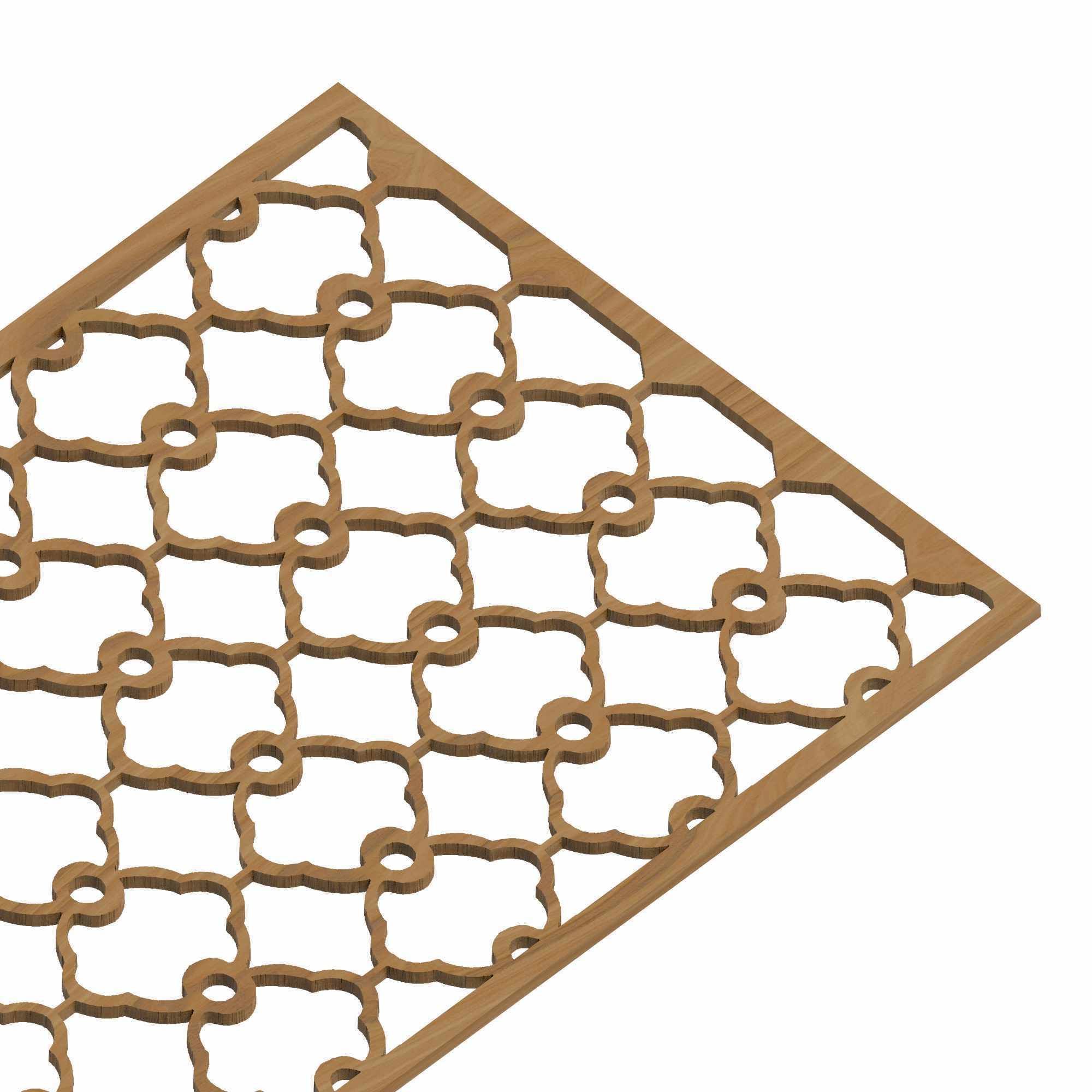 Decorative panel STL 3D model_2