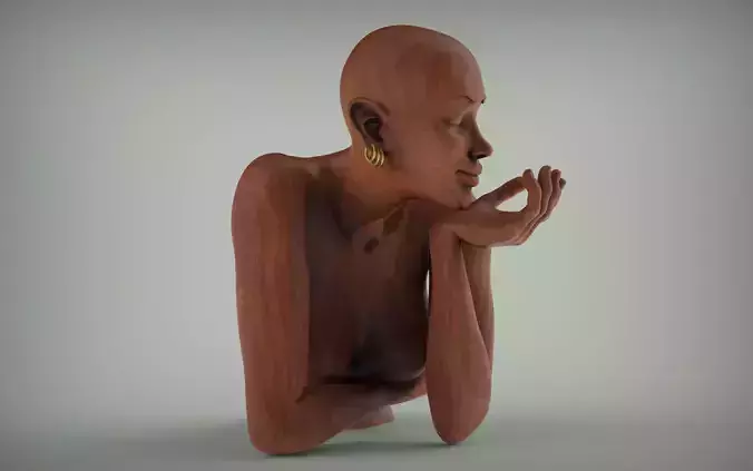 Woman Sculpture Necklace Display