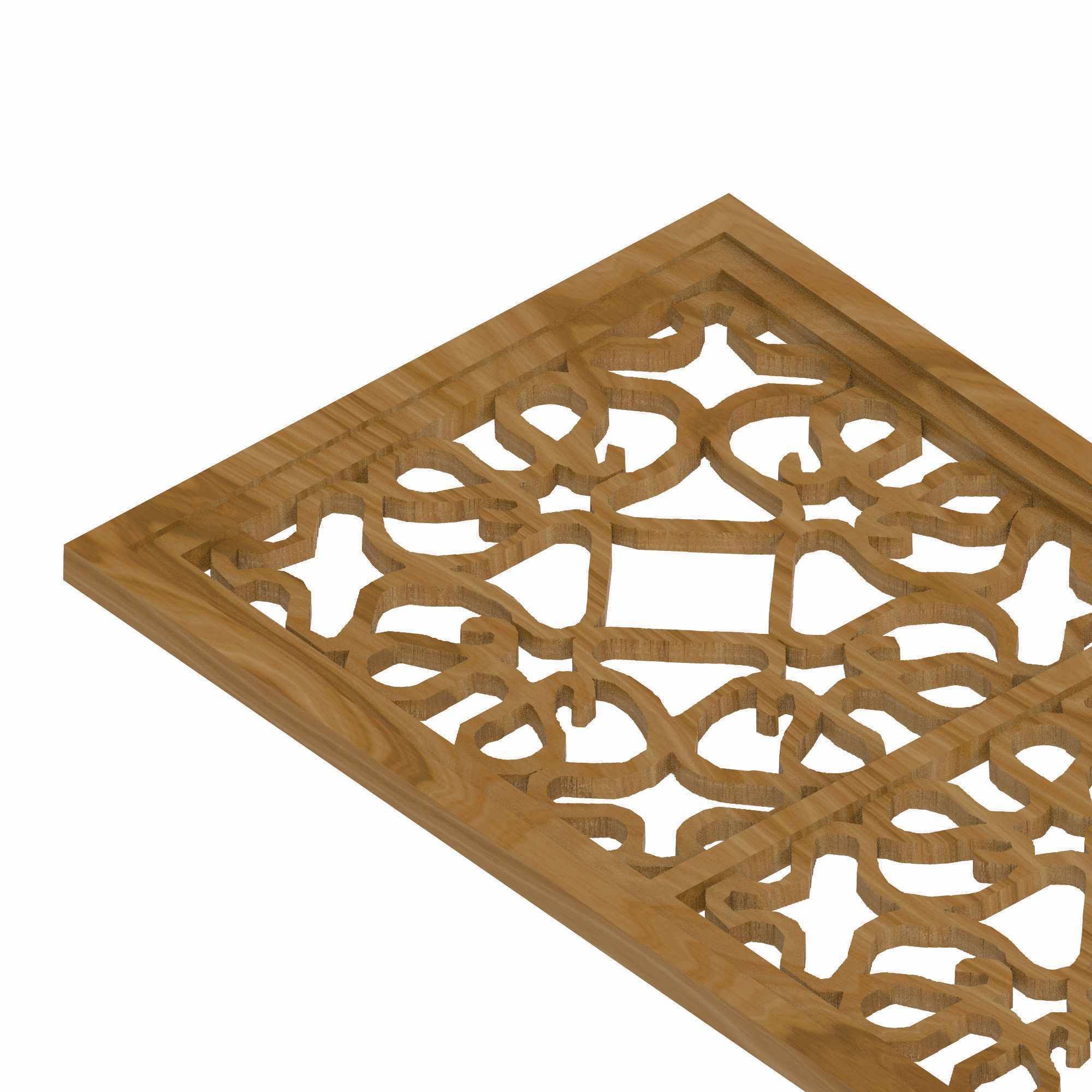 Decorative panel STL 3D model_1