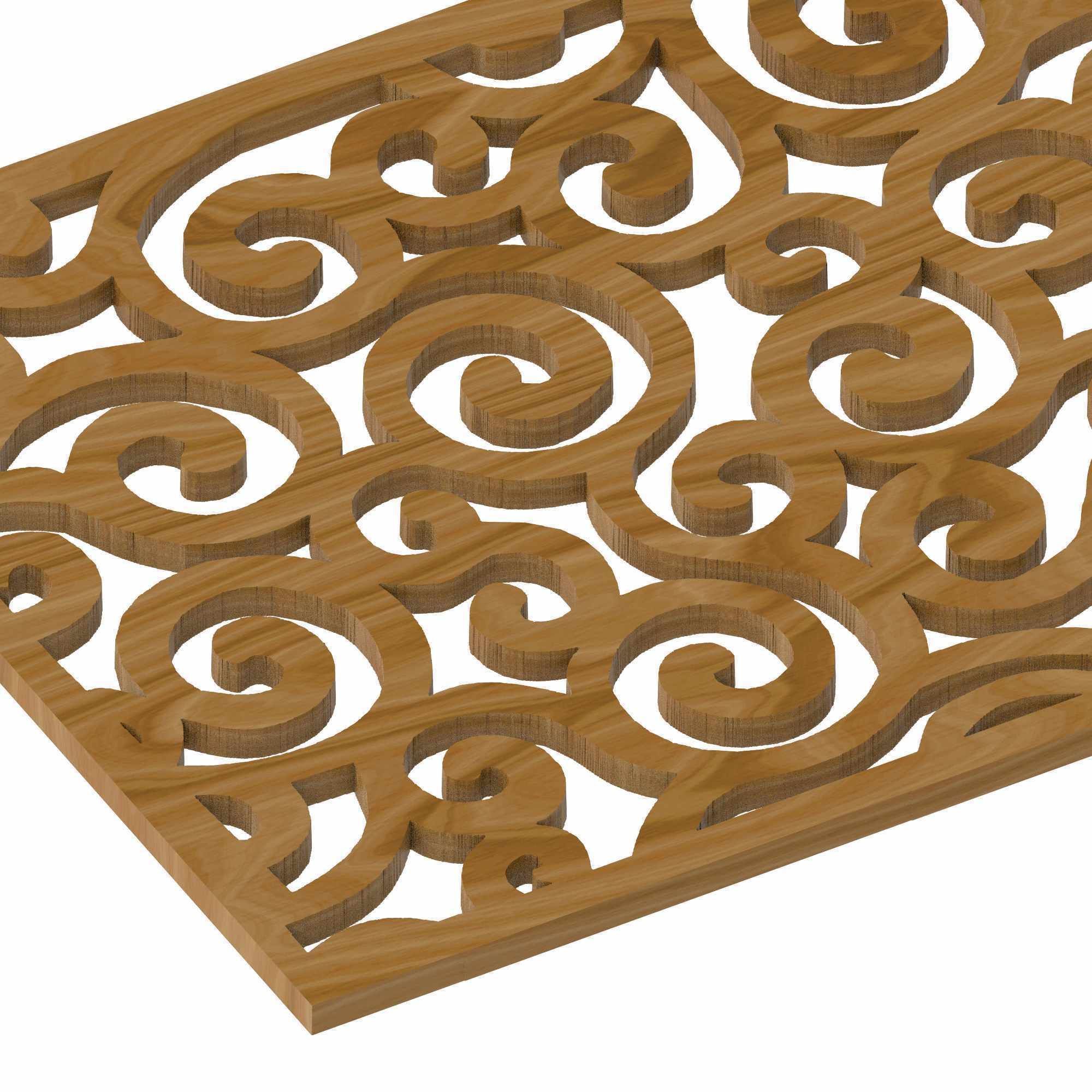 Decorative panel STL 3D model_2