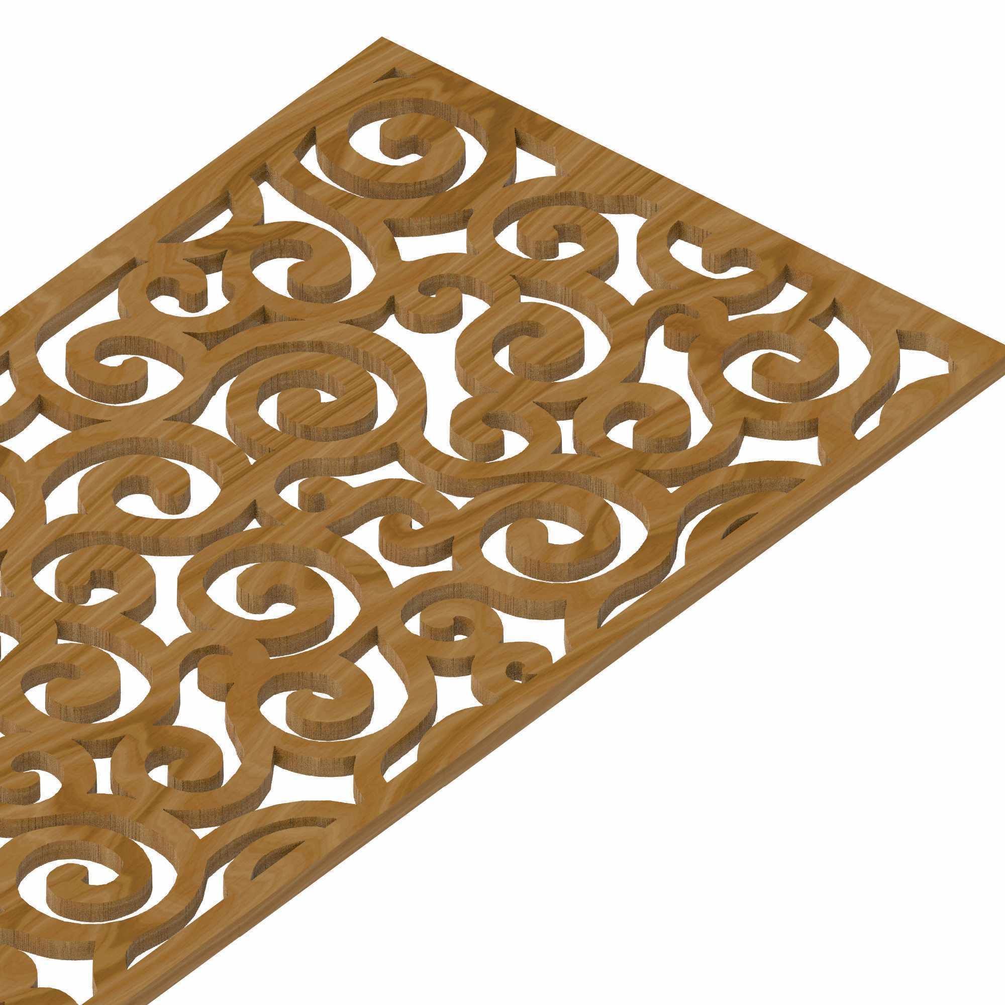 Decorative panel STL 3D model_3