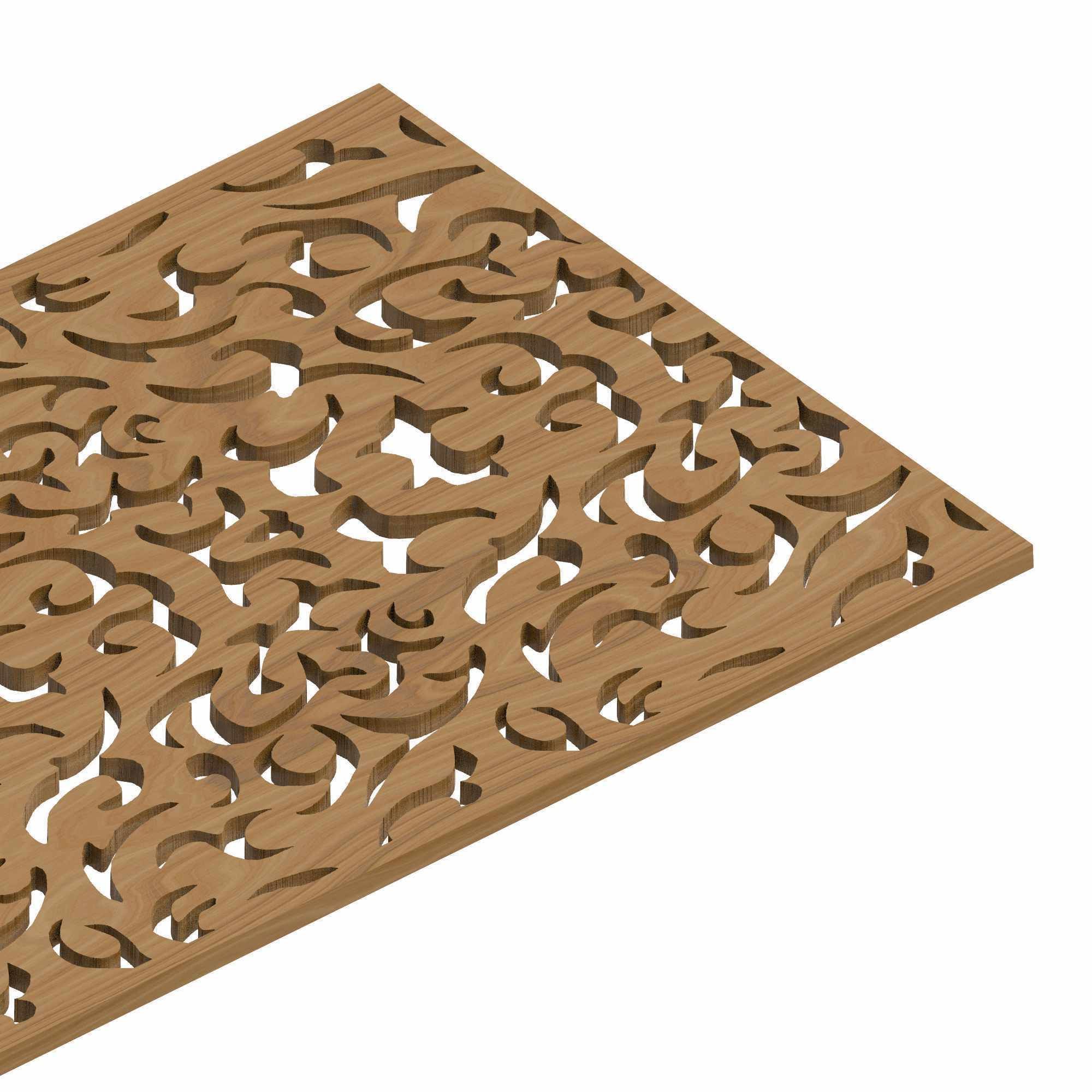 Decorative panel STL 3D model_3