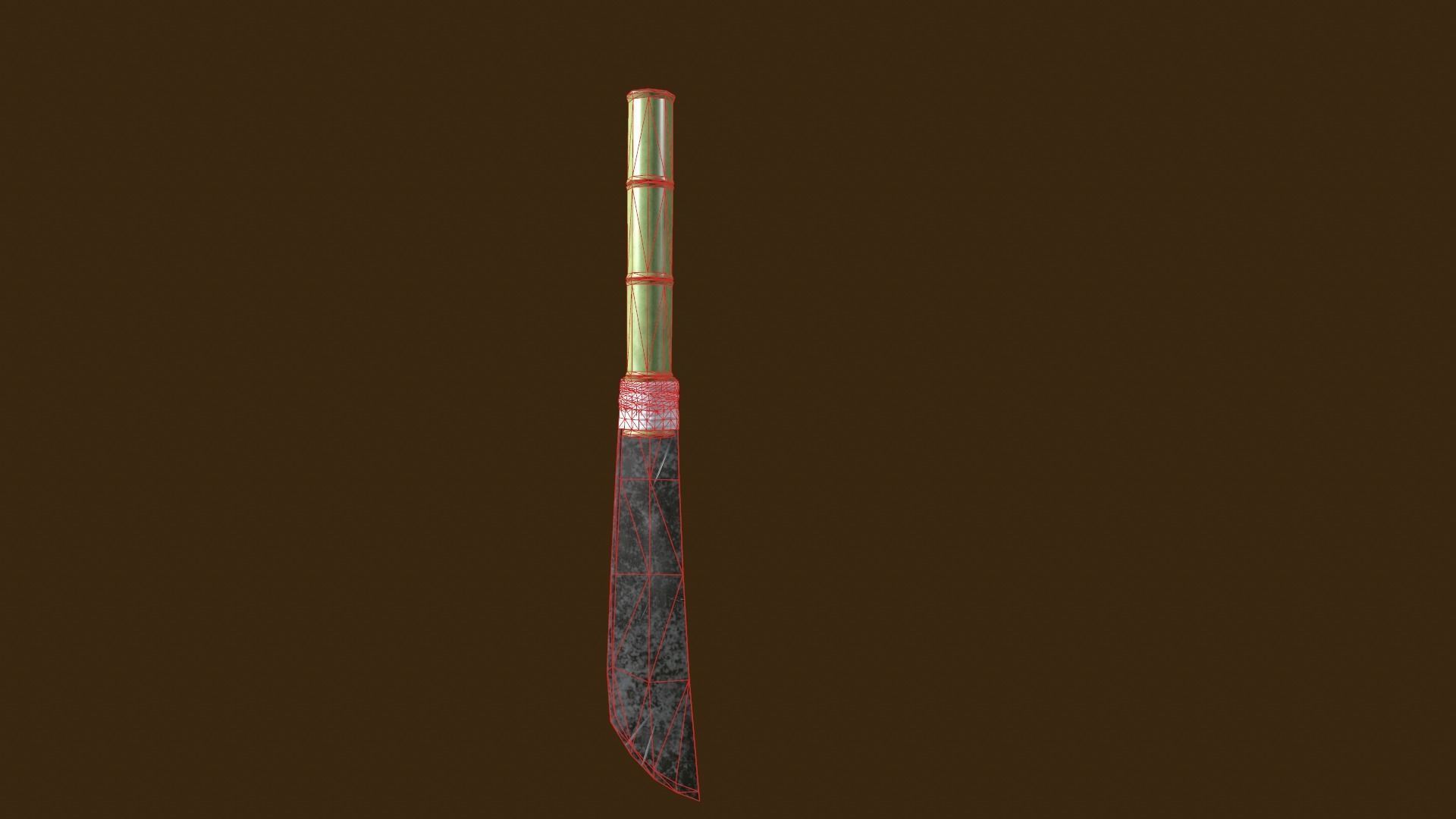Samurai Peasant Low-poly 3D model_11