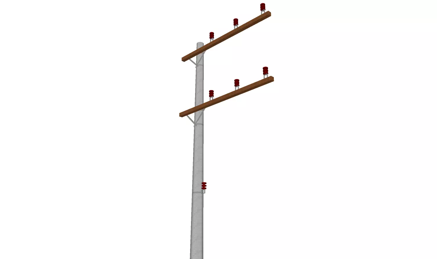 Concrete Lamp Post - Light Pole - Light Post - Street Light 33 3D model