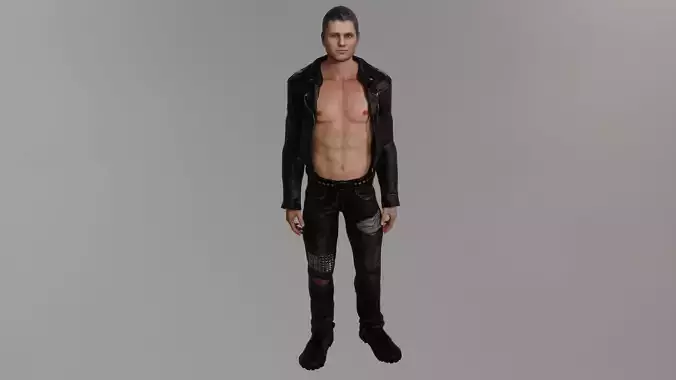 Brutal man in a jacket