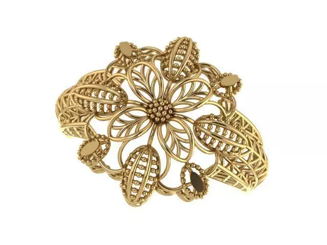 Flower Ring 3D print model_0