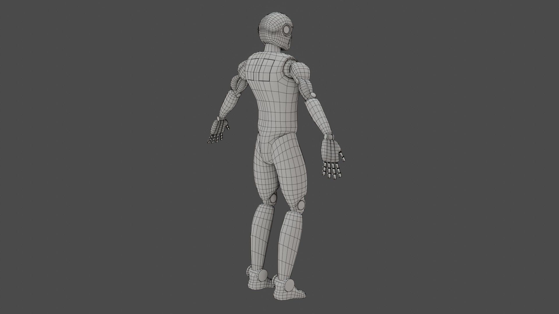 Sci-Fi Cyborg - Game Ready PBR Low-poly 3D model_16