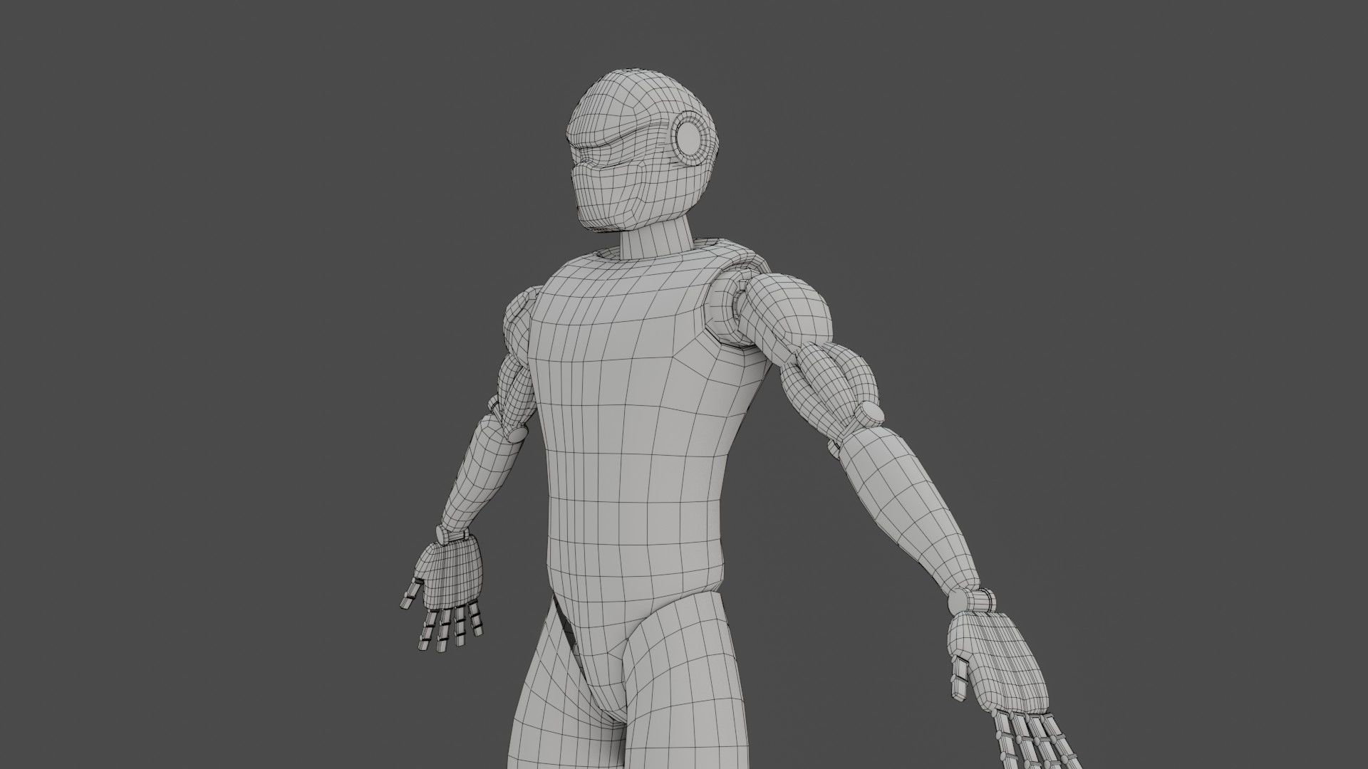 Sci-Fi Cyborg - Game Ready PBR Low-poly 3D model_19