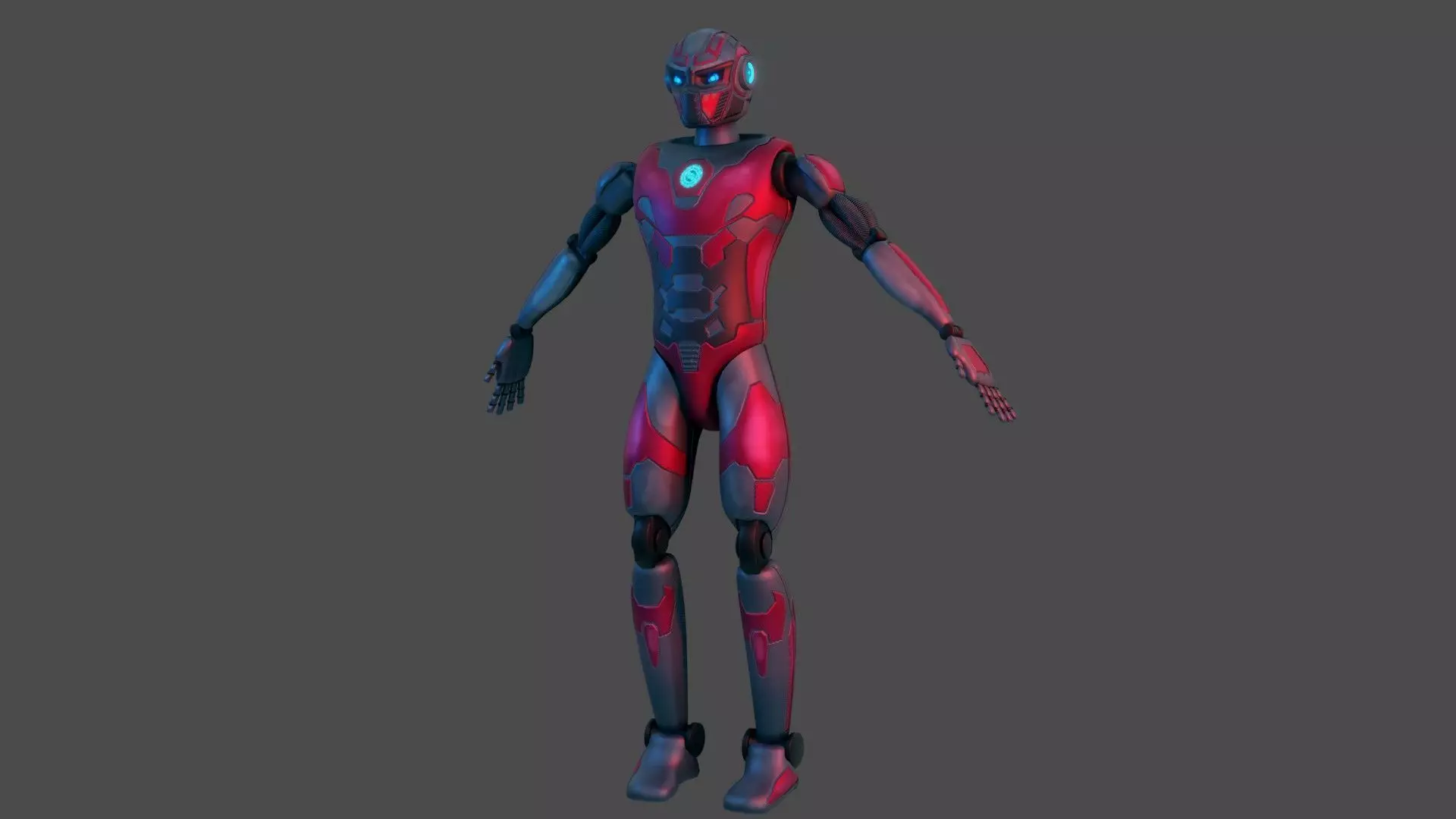 Sci-Fi Cyborg - Game Ready PBR Low-poly 3D model_0