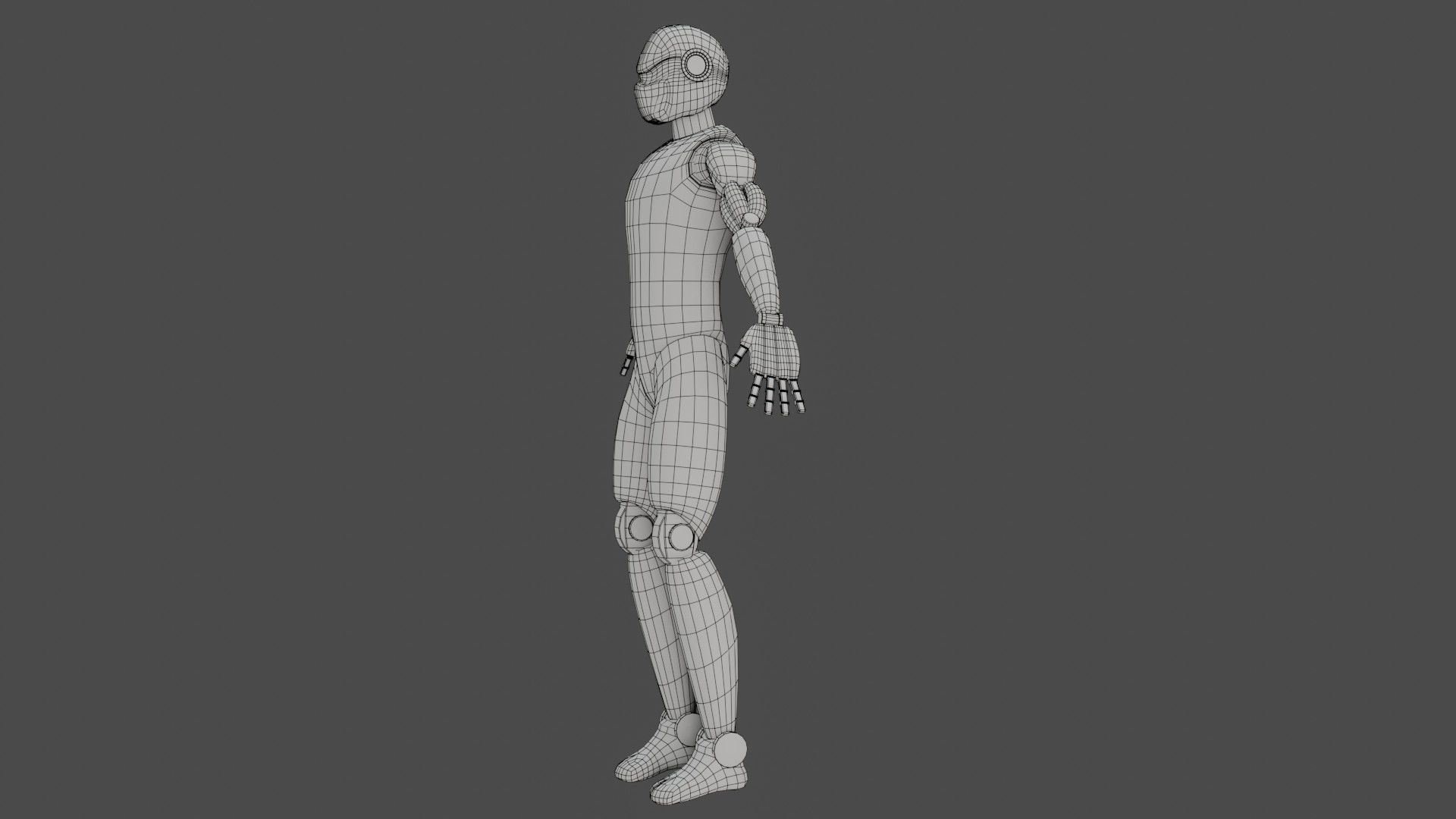 Sci-Fi Cyborg - Game Ready PBR Low-poly 3D model_13