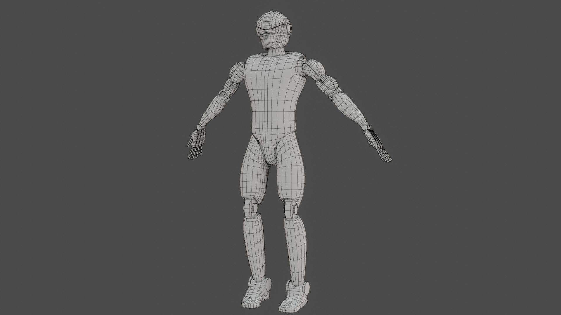 Sci-Fi Cyborg - Game Ready PBR Low-poly 3D model_12