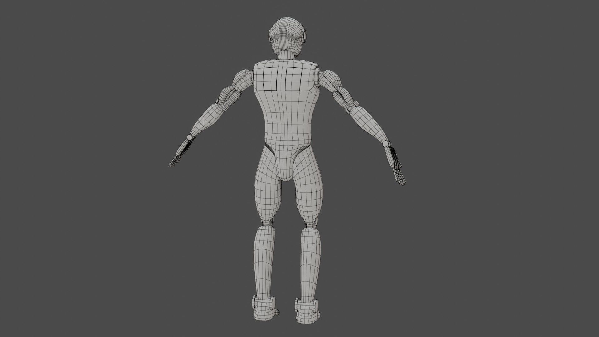 Sci-Fi Cyborg - Game Ready PBR Low-poly 3D model_15