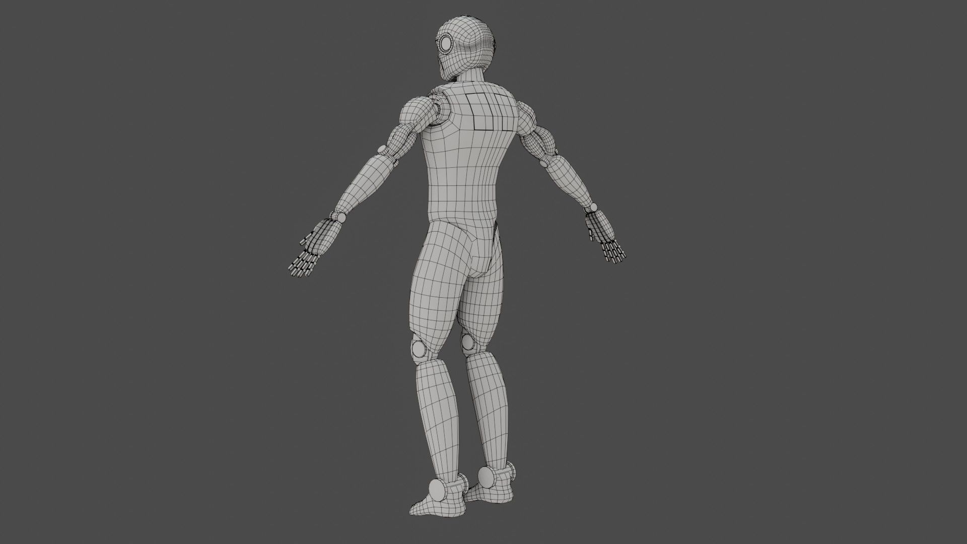 Sci-Fi Cyborg - Game Ready PBR Low-poly 3D model_14