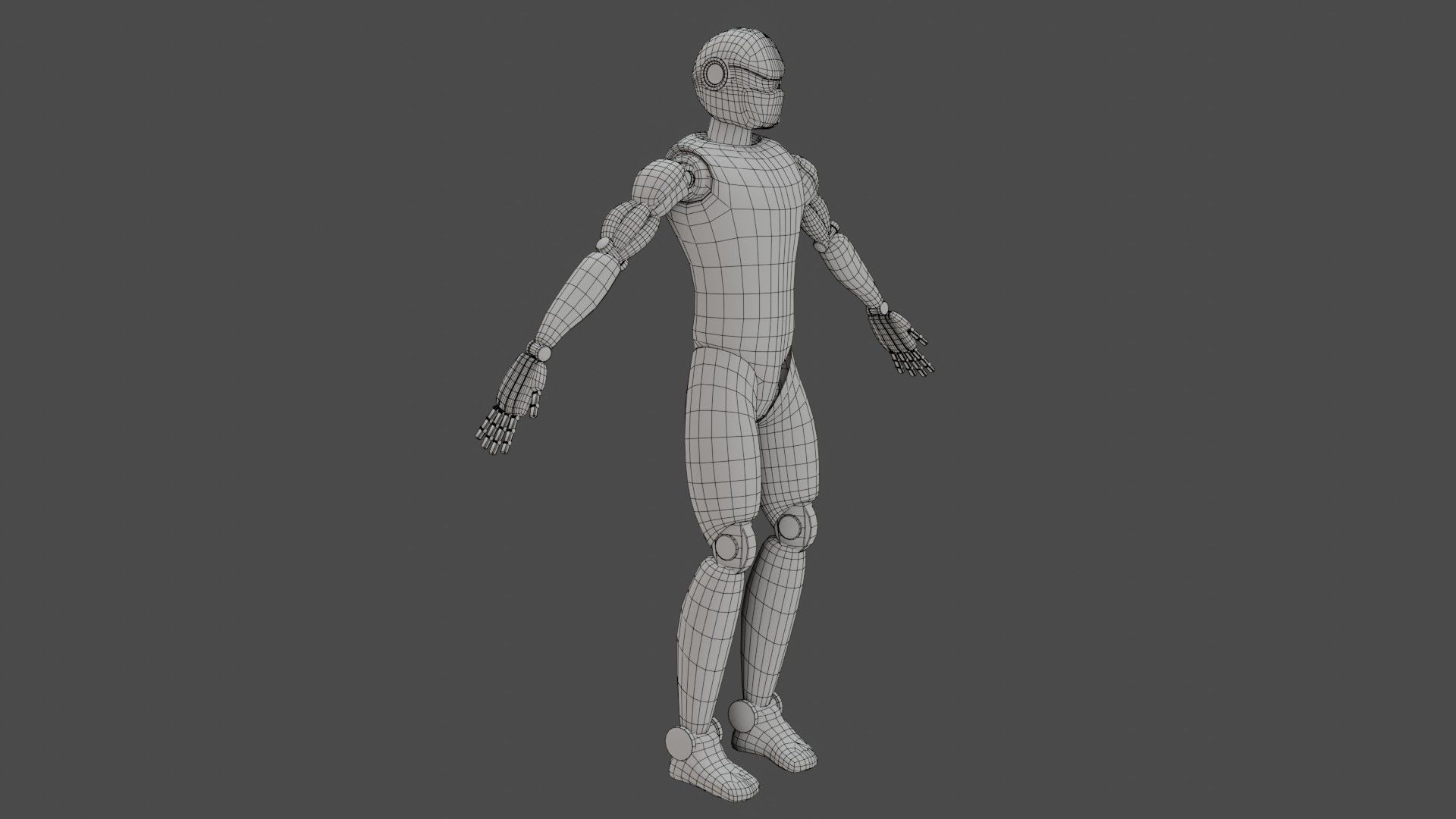 Sci-Fi Cyborg - Game Ready PBR Low-poly 3D model_17