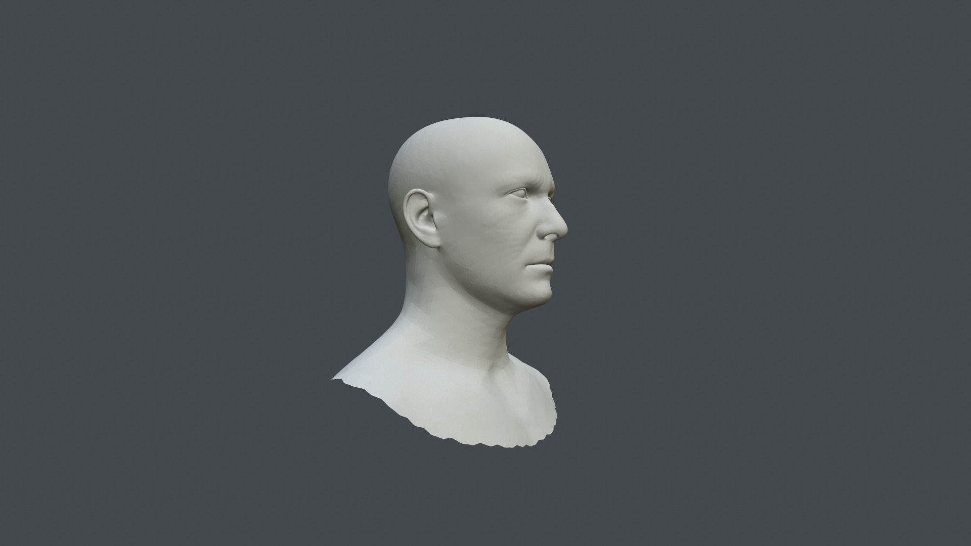 Male Head High-Poly Version 3D model_6