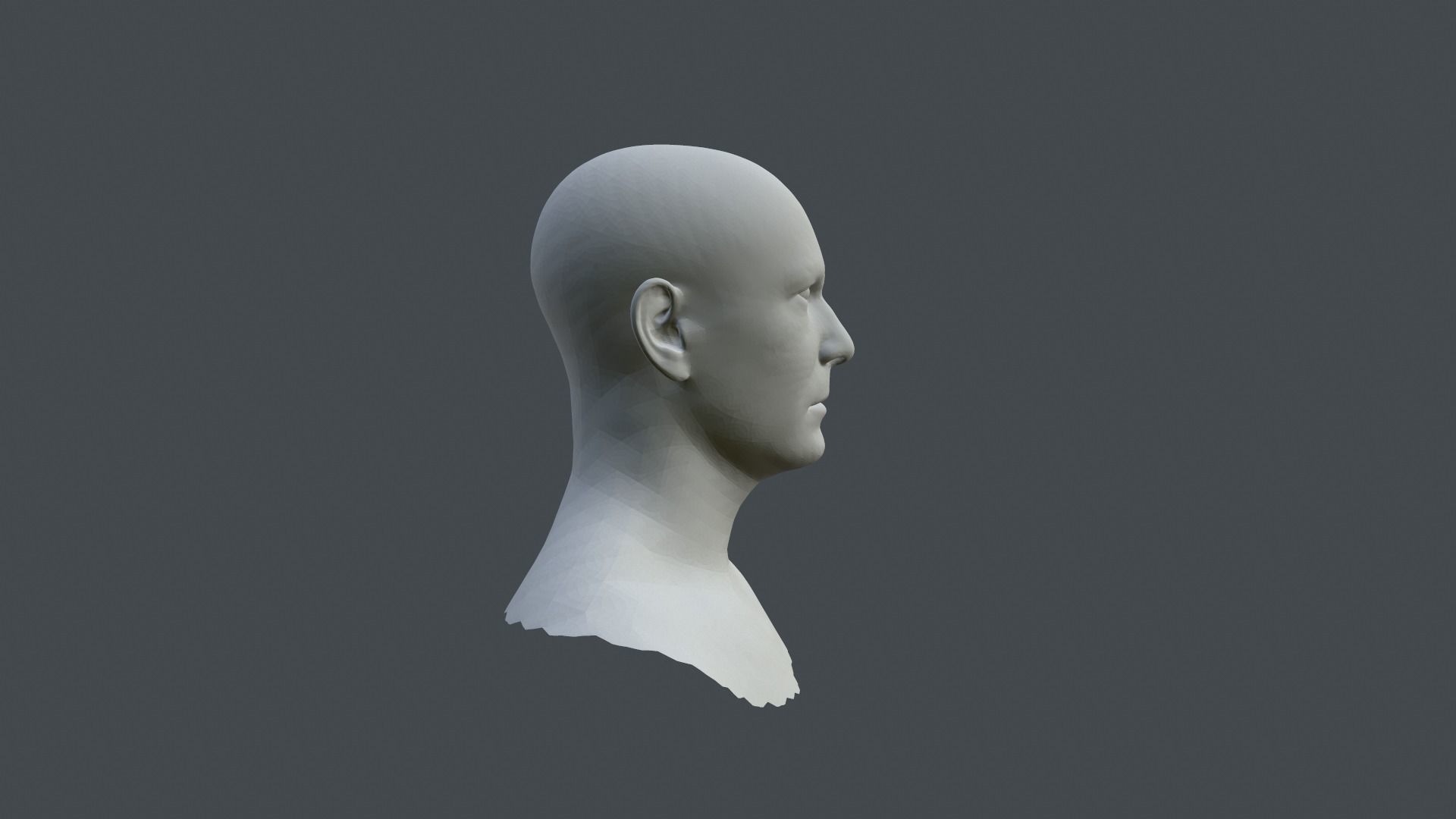 Male Head High-Poly Version 3D model_2