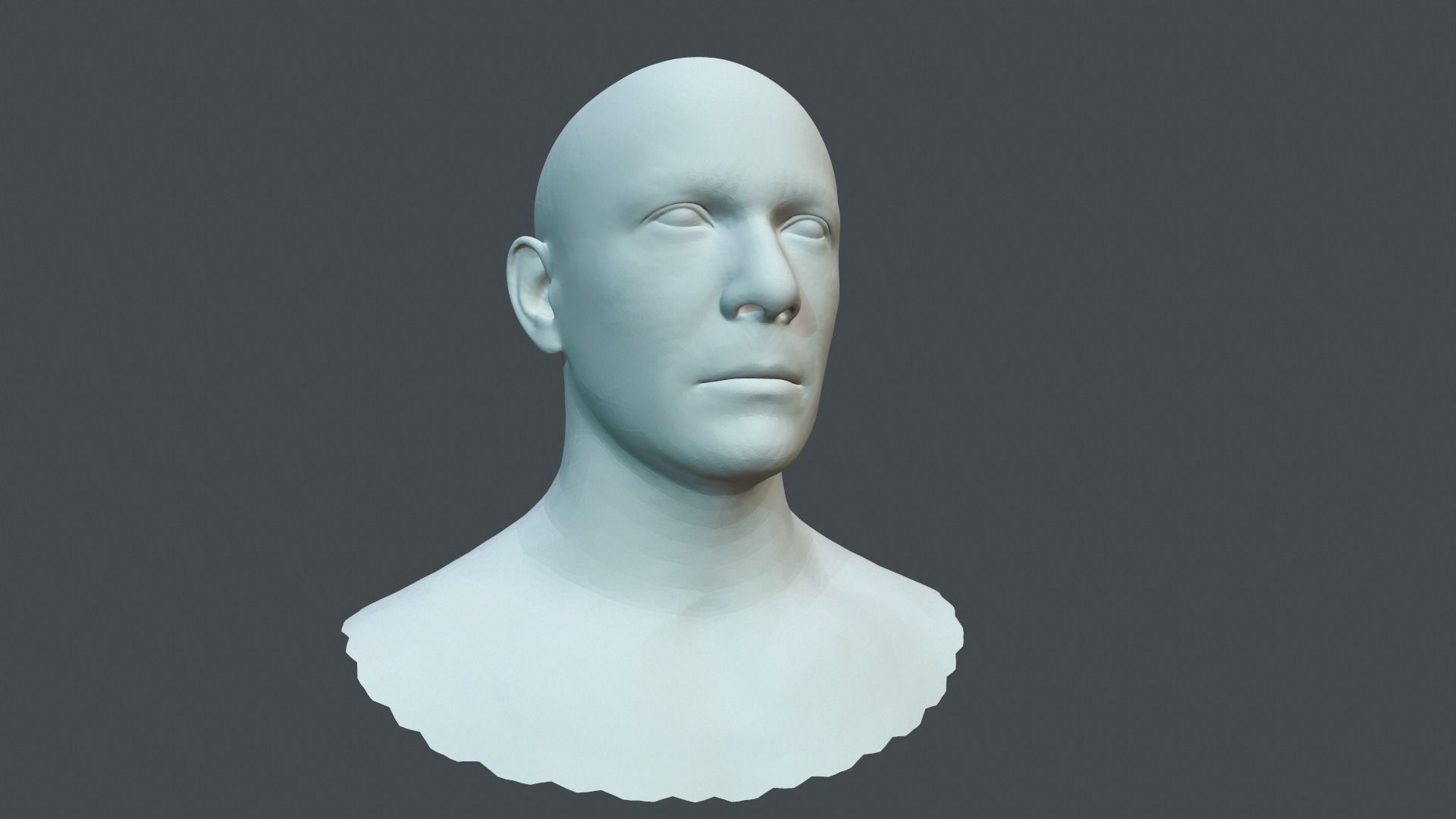Male Head High-Poly Version 3D model_7